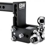 B&W Trailer Hitches Tow & Stow - Fits 2" Receiver, Tri-Ball (1-7/8" x 2" x 2-5/16"), 5" Drop, 10,000 GTW - TS10048B