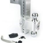 Weigh Safe CTB10-2.5-KA, 10" Drop 180 Hitch w/ 2.5" Shank/Shaft, Adjustable Aluminum Trailer Hitch & Ball Mount, Chrome Plated Steel Combo Ball and Key Lock with Matching Receiver Pin