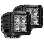 RIGID INDUSTRIES D-Series PRO Flood Beam, Pair, Universal, 2-Pack