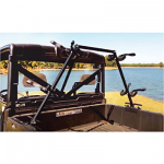 Great Day Quick-Draw Sporting Clays UTV Gun Rack - 4 Gun Model - For UTVs With 36-60in Bed Width - Aluminum Frame - Black Powder-Coated Finish, QD804-SC