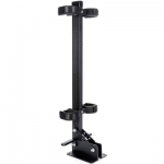 GREAT DAY Quick-Draw Universal-Mounting Vertical Double Gun Rack - For Pickup Truck /UTV /Jeep /Cart With A Completely Flat Floorboard - Floor Mount - Aluminum Frame - Black Powder-Coated Finish - 2 Gun Holder, QD800