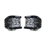 RIGID INDUSTRIES D-SS PRO Side Shooter LED Light (Spot) Pair Black, Mount, Black Housing