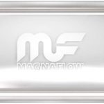MagnaFlow Straight-Through Performance Muffler Exhaust 11225-4in x 9in Oval Center/Offset, 2.25in Inlet/Outlet, 20in Overall Length, Satin Finish - Feel the Deep Sound & Powerful Performance